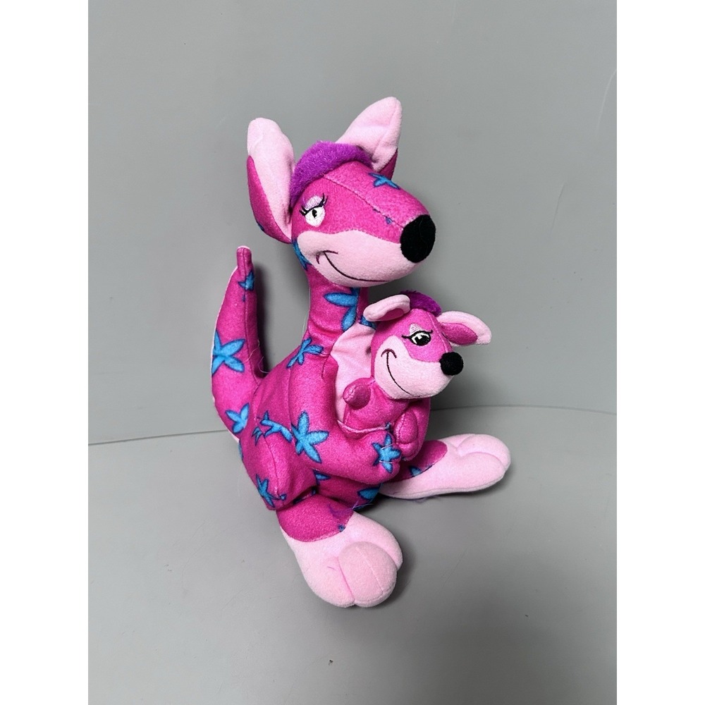 Disney It's A Small World Pink Kangaroo & Baby Plush Stuffed Animal - CUTE!